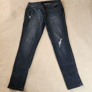 1822 Denim Low Rise Distressed Skinny Jeans Size 31